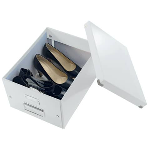 Scatola per archiviazione universale ''M'' Leitz CLICK & STORE bianco metallizzato 28,1x20x37 cm - 60440001